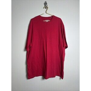 Harbor Bay Shirt Mens 3XLT Big &Tall Short Sleeve Pocket Knit Pullover Red A0032